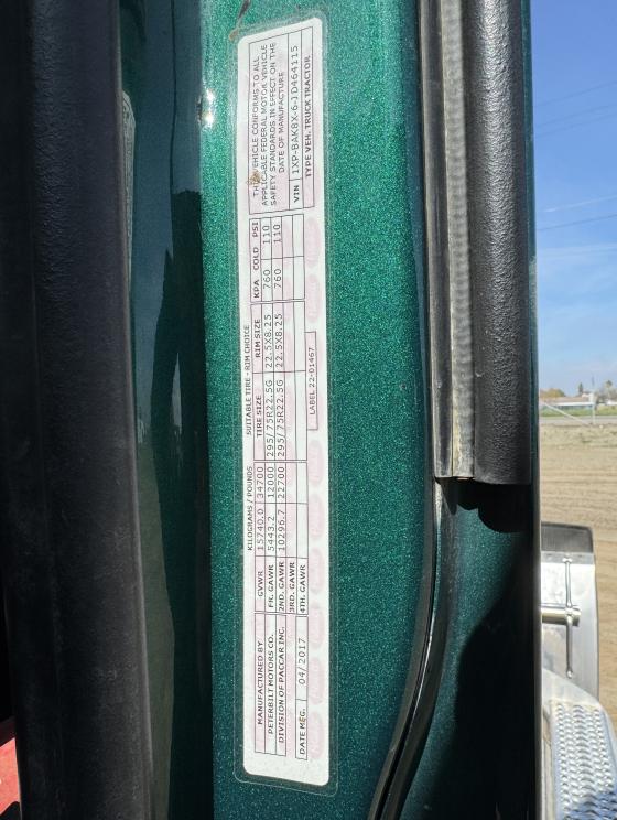 Image for 2017 Peterbilt 579 S/A Truck Tractor