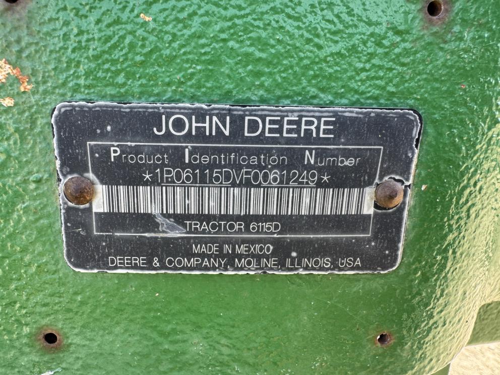 Image for 2015 John Deere 6115D MFWD Wheel Tractor