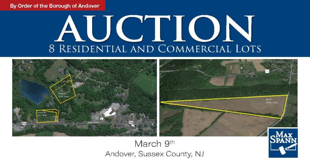Image for Government Real Estate Auction by Order of Andover Borough, NJ-SOLD!