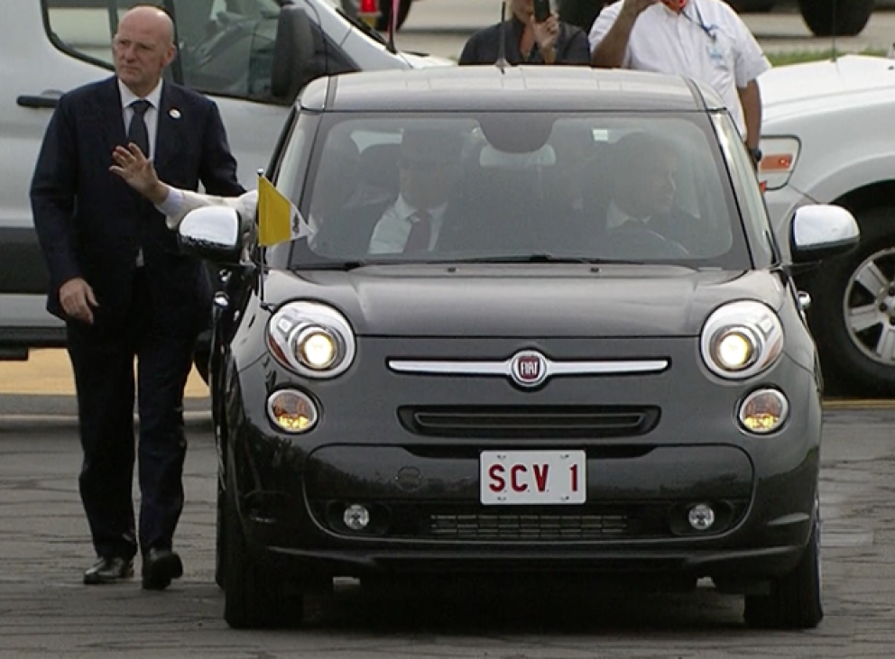 Image for Charity Auction Sale of Pope Francis Philadelphia Fiat-SOLD!