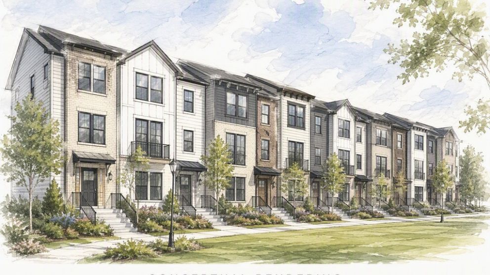 Conceptual rendering townhomes
