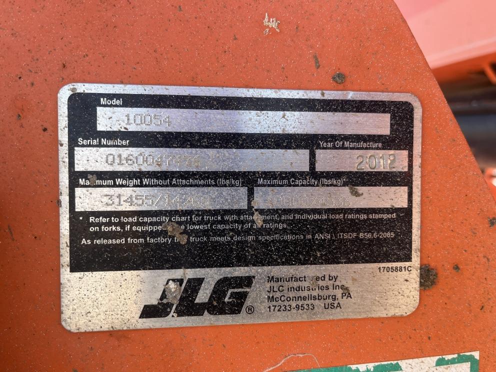 Image for 2012 JLG 10054