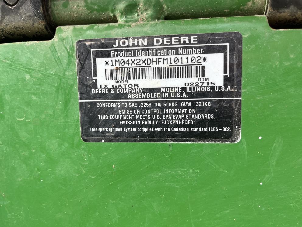 Image for 2015 John Deere GATOR TX