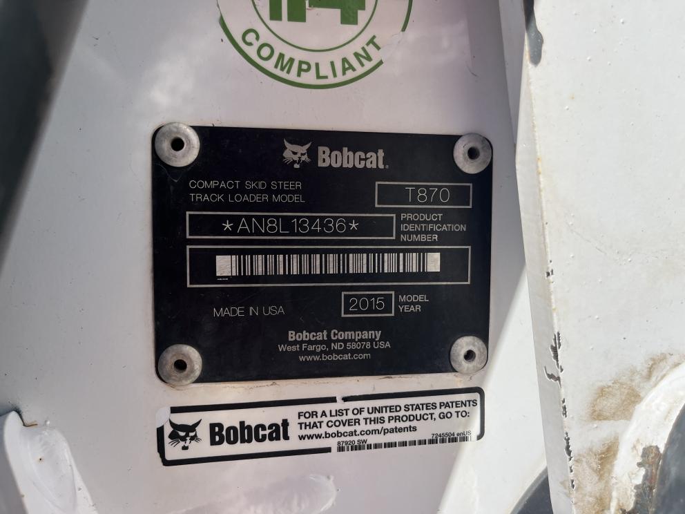 Image for 2015 Bobcat T870