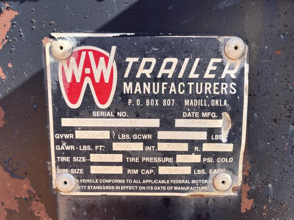 Image for 1994 W-W STOCK TRAILER