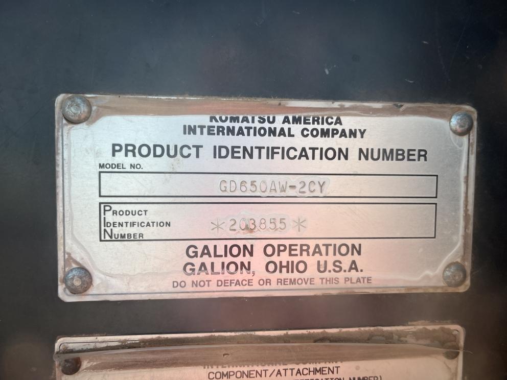 Image for Komatsu GD650AW-CY