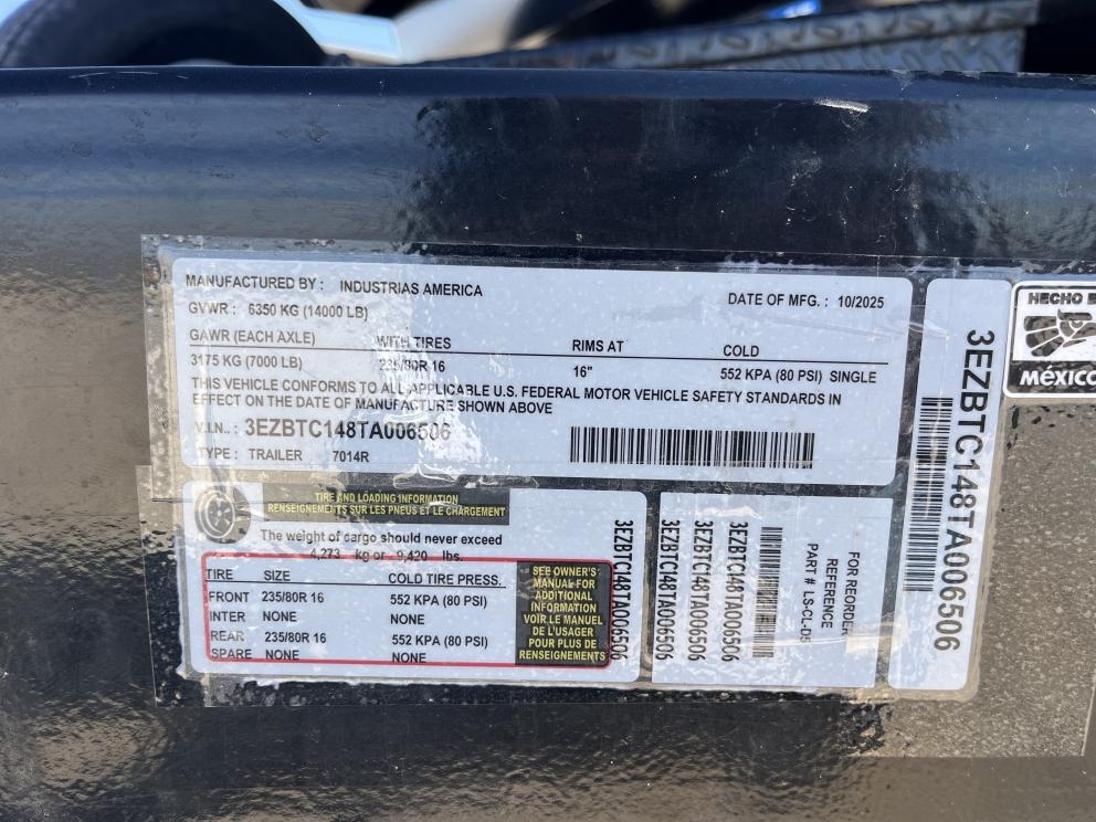 Image for 2026 Industrias America  Dump Trailer