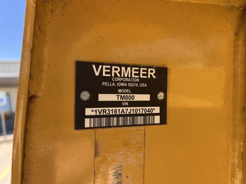 Image for 2018 Vermeer TM800
