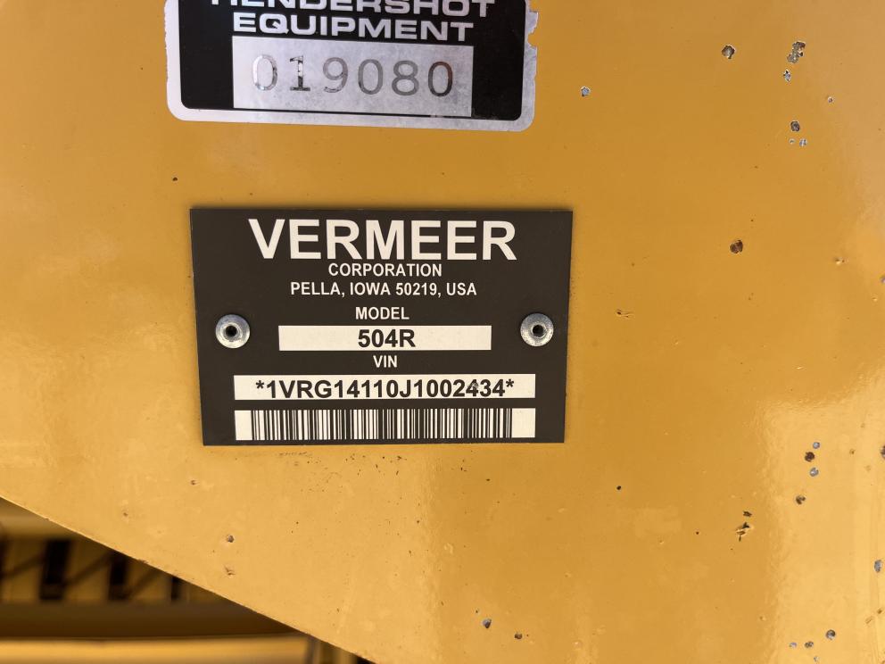 Image for 2018 Vermeer 504R Signature