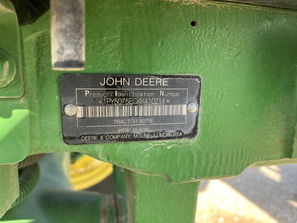 Image for 2019 John Deere 5075E