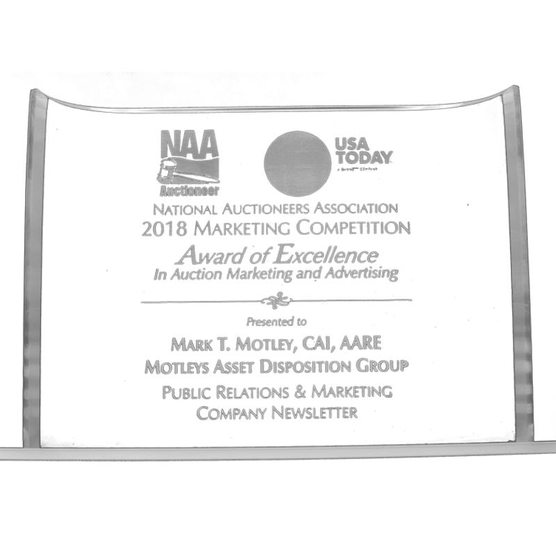 Image of Award of Excellence in Auction Marketing & Advertising