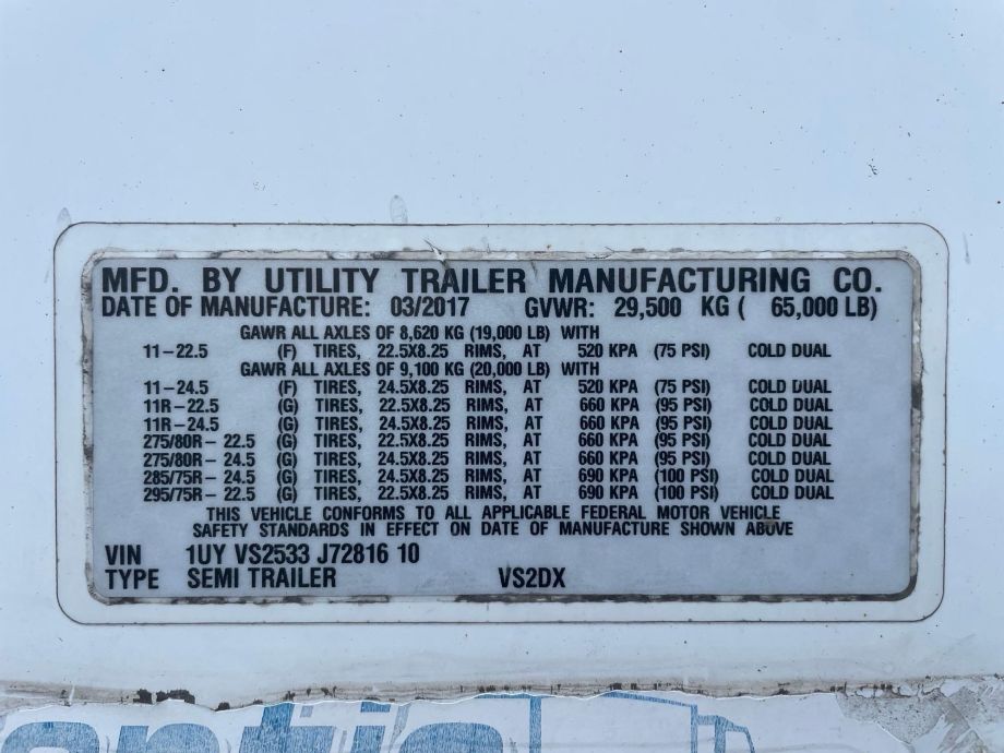 Image for 2018 Utility 53ft Dry Van Trailer