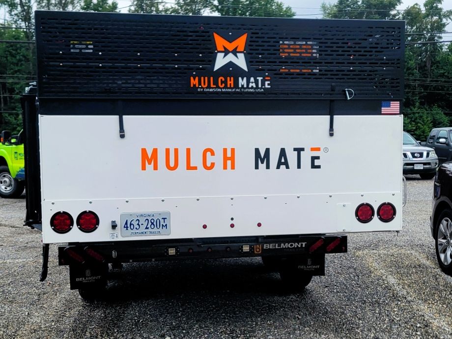 Image for 2025 Mulch Mate DS1000 mounted on 2025 Belmont Dump Trailer
