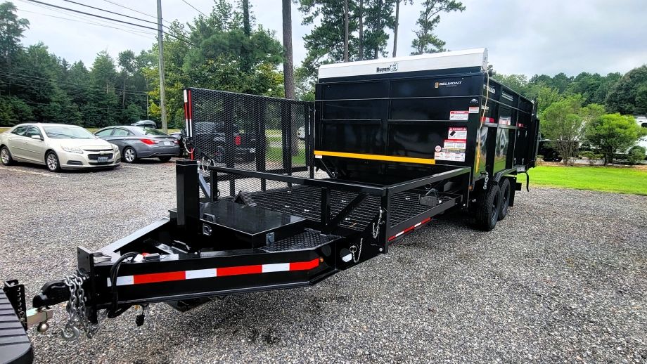 Image for 2025 Mulch Mate DS1000 mounted on 2025 Belmont Dump Trailer