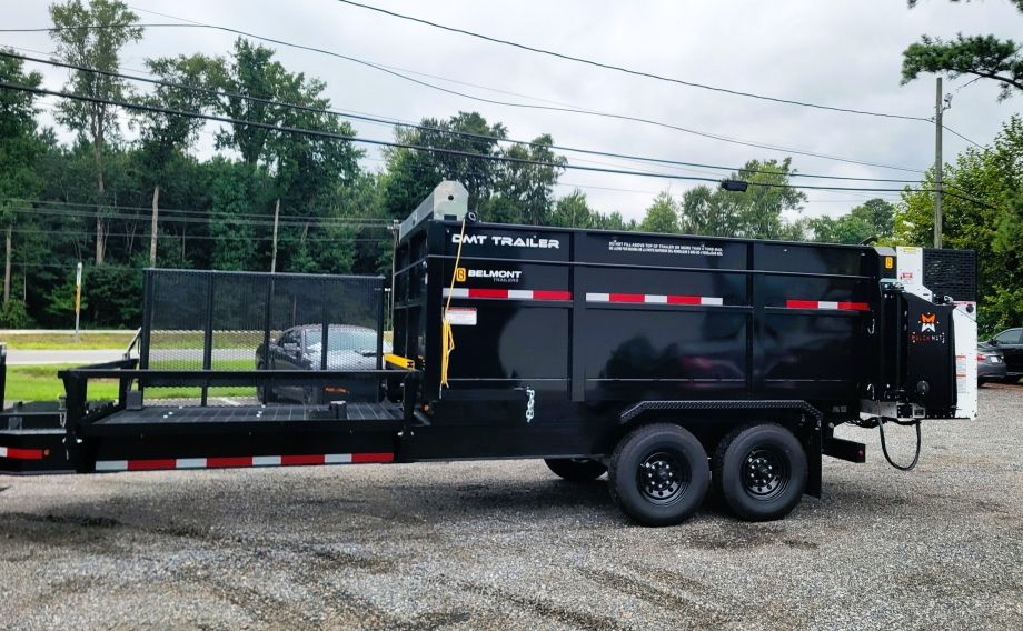 Image for 2025 Mulch Mate DS1000 mounted on 2025 Belmont Dump Trailer