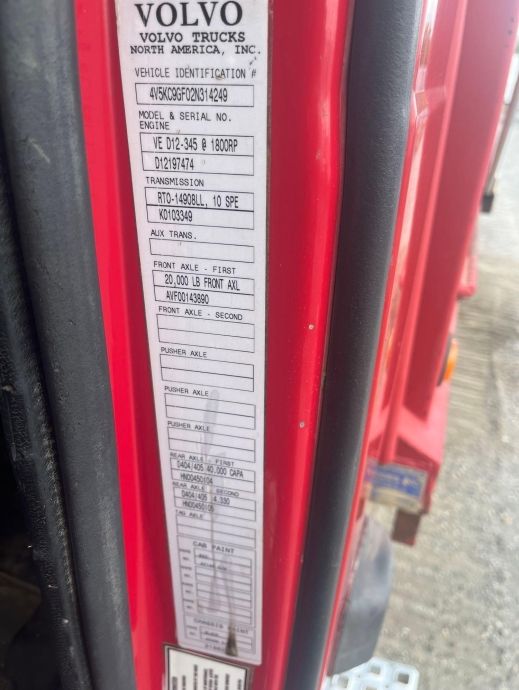 Image for 2002 Volvo VHD Tri-Axle Dump Truck