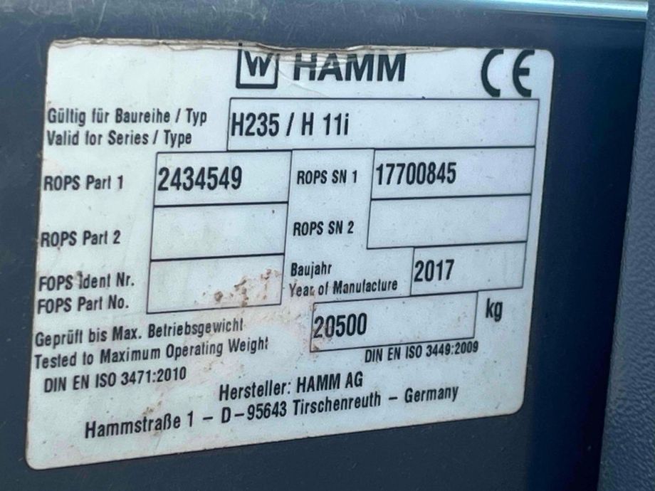 Image for HAMM H11I Vibratory Compactor