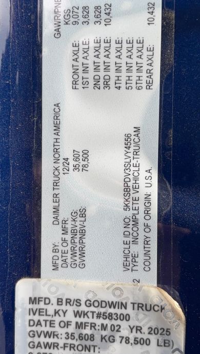 Image for 2025 Western Star 47X Quad Axle Dump Truck