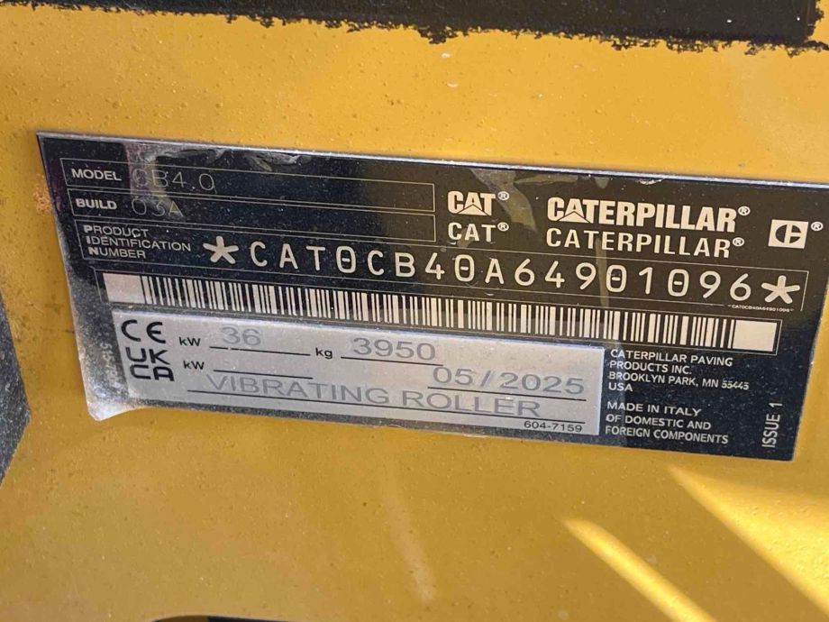 Image for 2025 Cat CB4.0 51” Long & 31” Diameter Roller