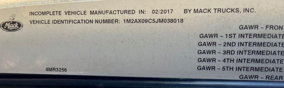 Image for 2018 Mack Granite GU713 20’ Quad-Axle Dump Truck