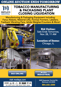 Image for Tobacco Manufacturing & Packaging Plant Liquidation