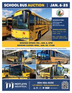Image for Henrico County of VA School Bus Auction