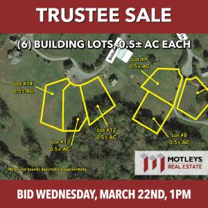 Image for 6 Building Lots Trustee Sale