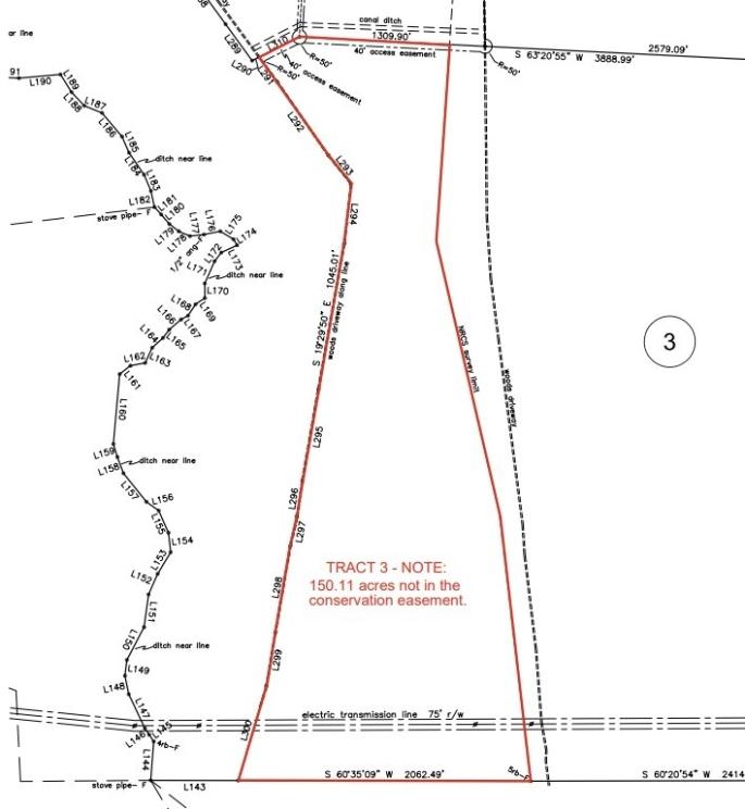 Tract 3 outside of easement