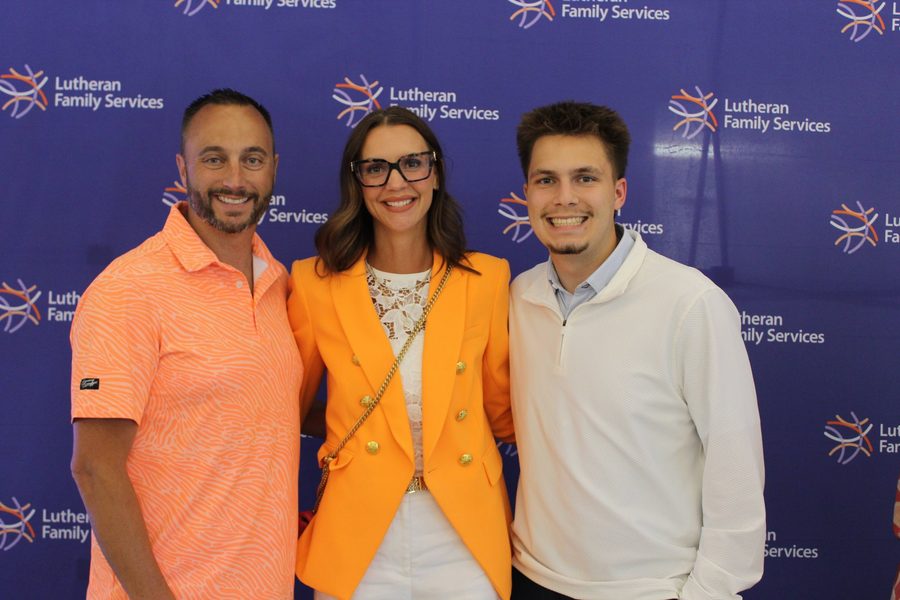 Courtney Buman and Travis Buman at a Lutheran Family Services fundraising event