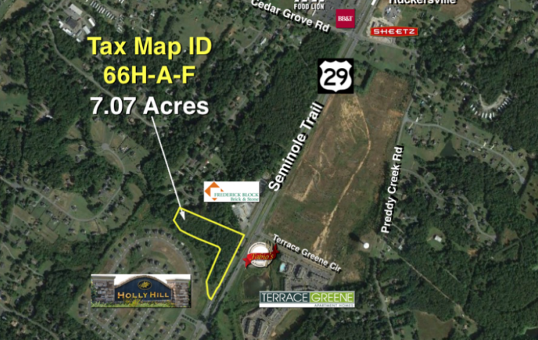 Image for 7 +/- Commercial Acres w/900’ +/- of Rt. 29 Frontage—Water & Sewer at Property!