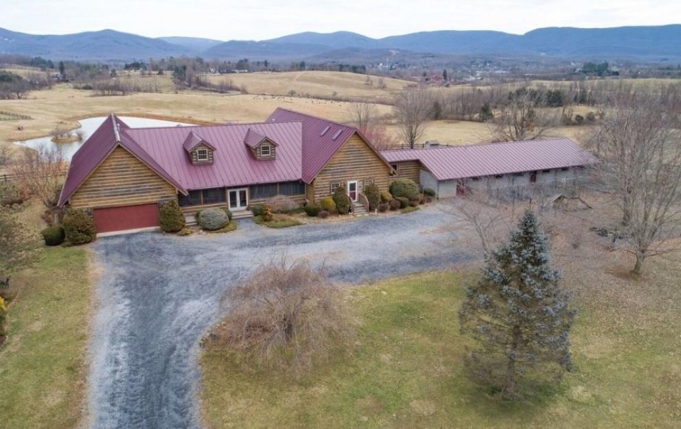 Image for 3 BR/2.5 BA Custom Log Home on 72 +/- Acres w/3 Bay Outbuilding, Pond, Fencing & Kennels