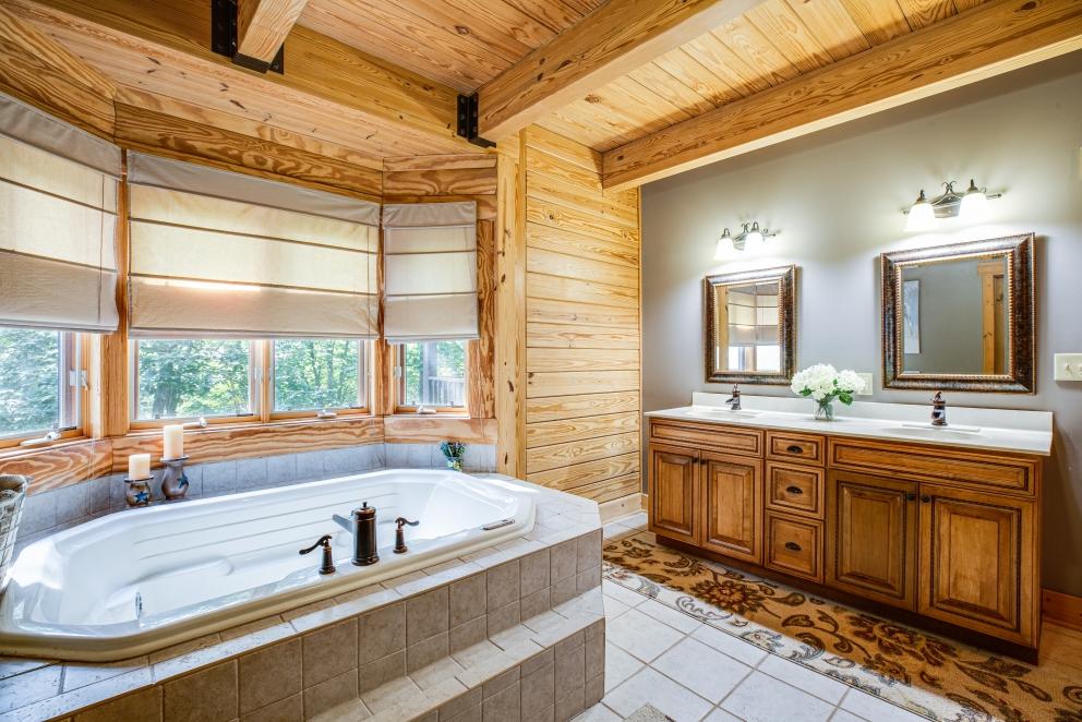 Image for Beautiful 3 BR/3.5 BA Custom Built Log Home w/Guest Cottage & 4 Stall Barn on 18.7 +/- Acres