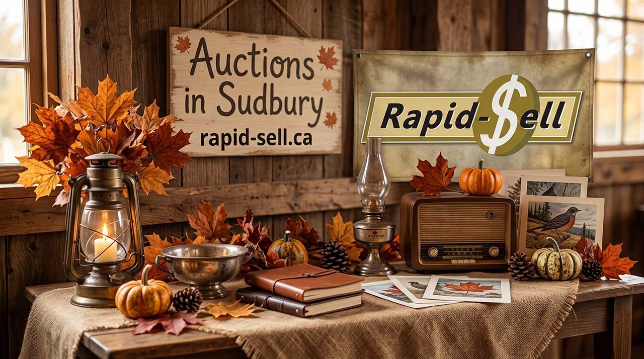 Vintage paintings, rare books, and historical collectibles found at estate sales in Sudbury
