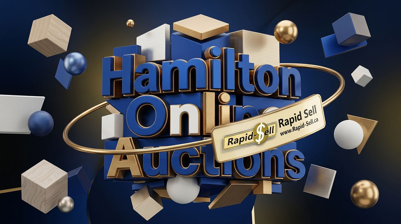 3D title emblem for Hamilton online auction software portal.