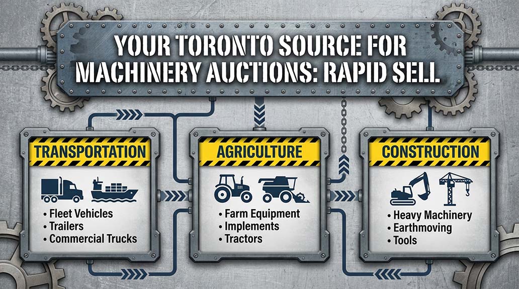 Rapid Sell machinery auction categories for transportation agriculture and construction equipment