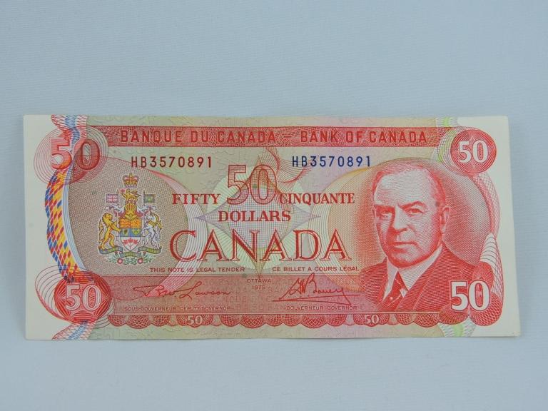 Image for 1975 Canadian Fifty Dollar Mint Quality Banknotes