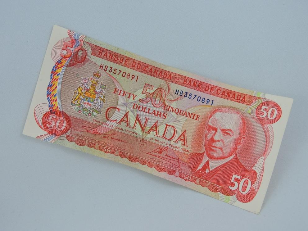 Image for 1975 Canadian Fifty Dollar Mint Quality Banknotes