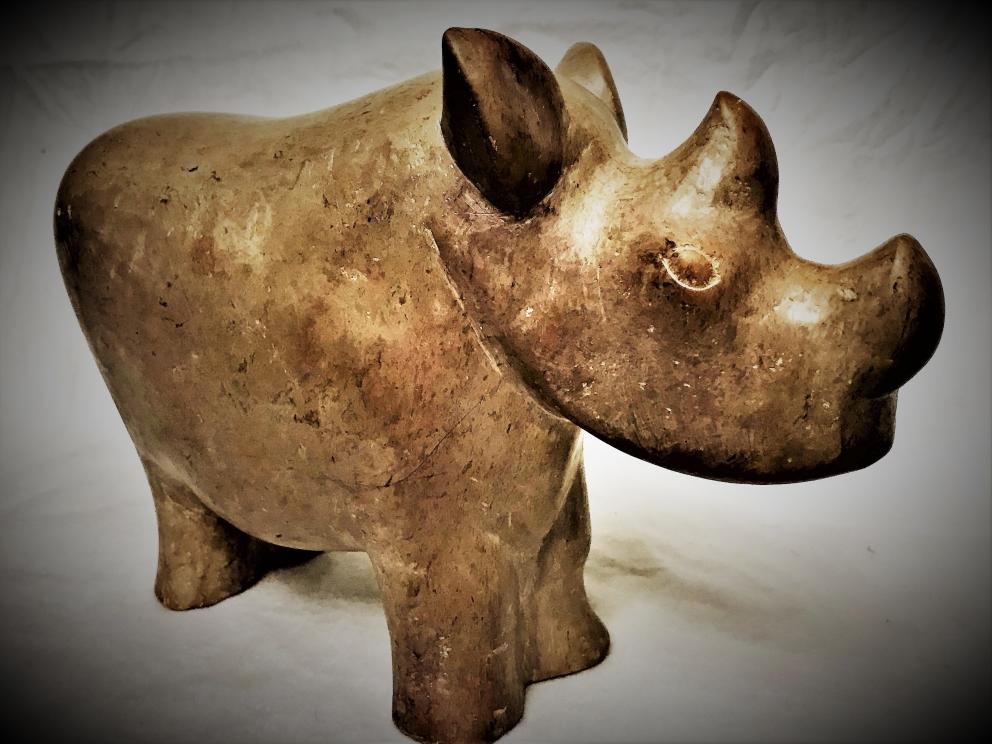 Image for BABY RHINO STONE SCULPTURE