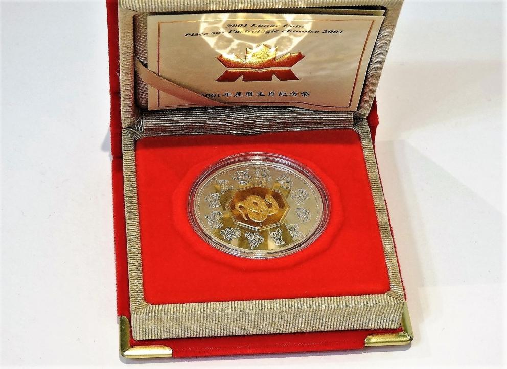 Image for 2001 STERLING SILVER LUNAR COIN ROYAL CANADIAN MINT