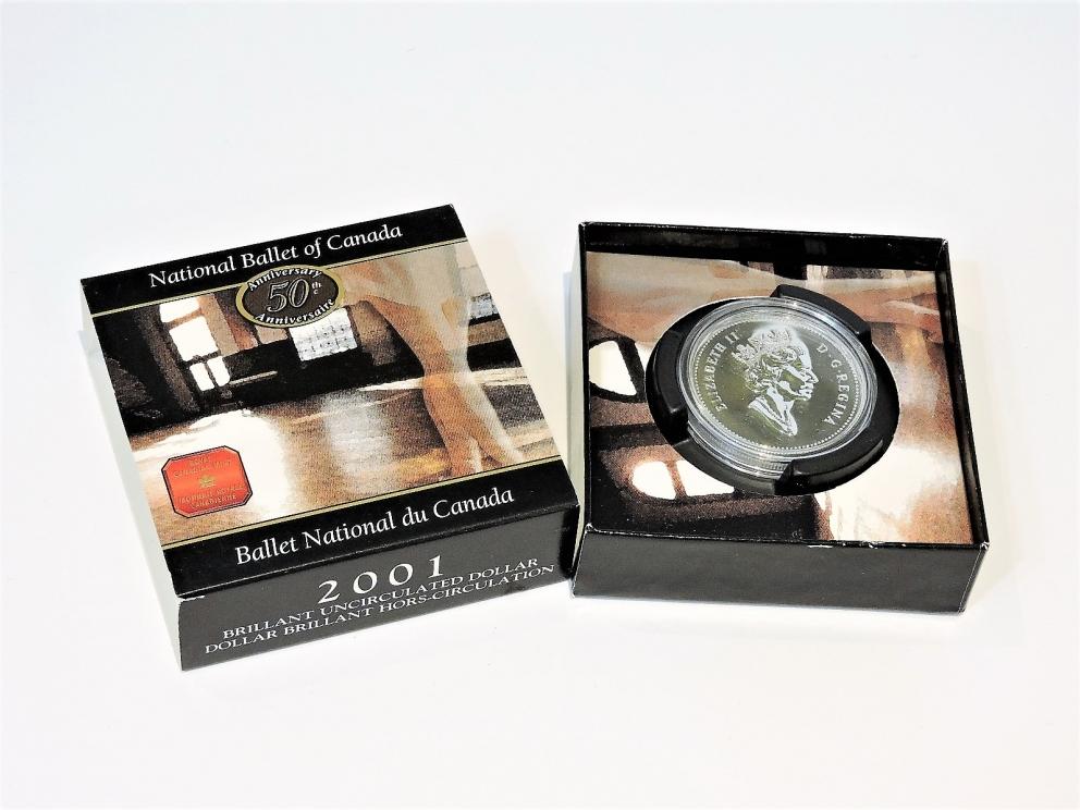 Image for NATIONAL BALLET OF CANADA 50TH ANNIVERSARY 2001 SILVER COIN