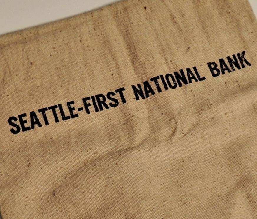 Image for “SEATTLE-FIRST NATIONAL BANK” CANVAS COIN BAG