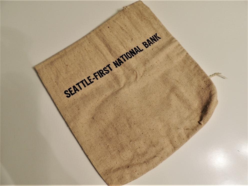 Image for “SEATTLE-FIRST NATIONAL BANK” CANVAS COIN BAG