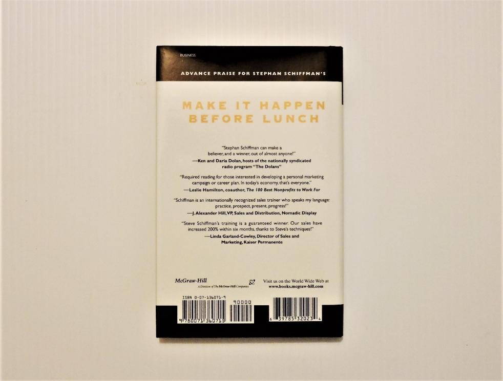 Image for STEPHAN SCHIFFMAN “MAKE IT HAPPEN BEFORE LUNCH”