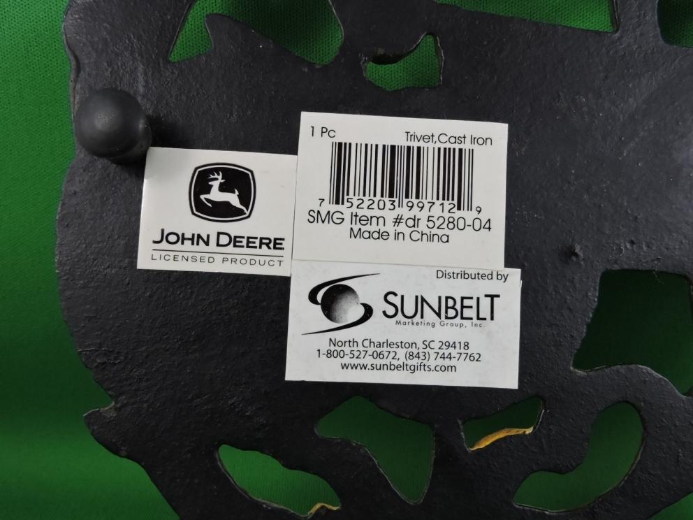 Image for John Deere Cast Iron Trivet - Kitchen Cooking