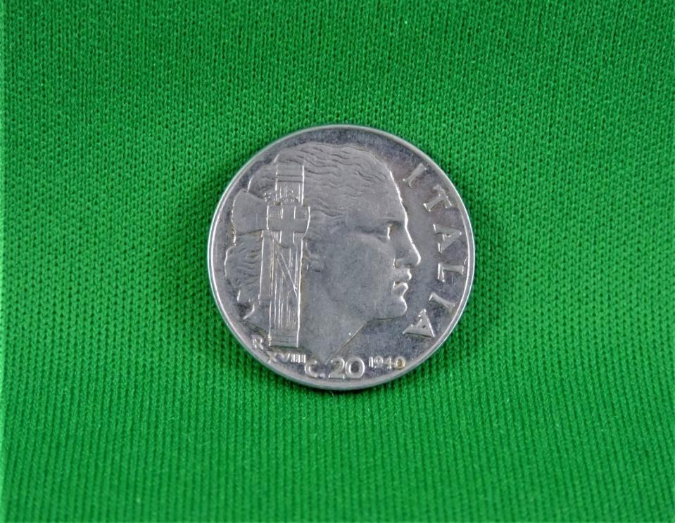 Image for WORLD COINS Sold Outright - Italy 20 Centesimi 1940 XVIII Coin