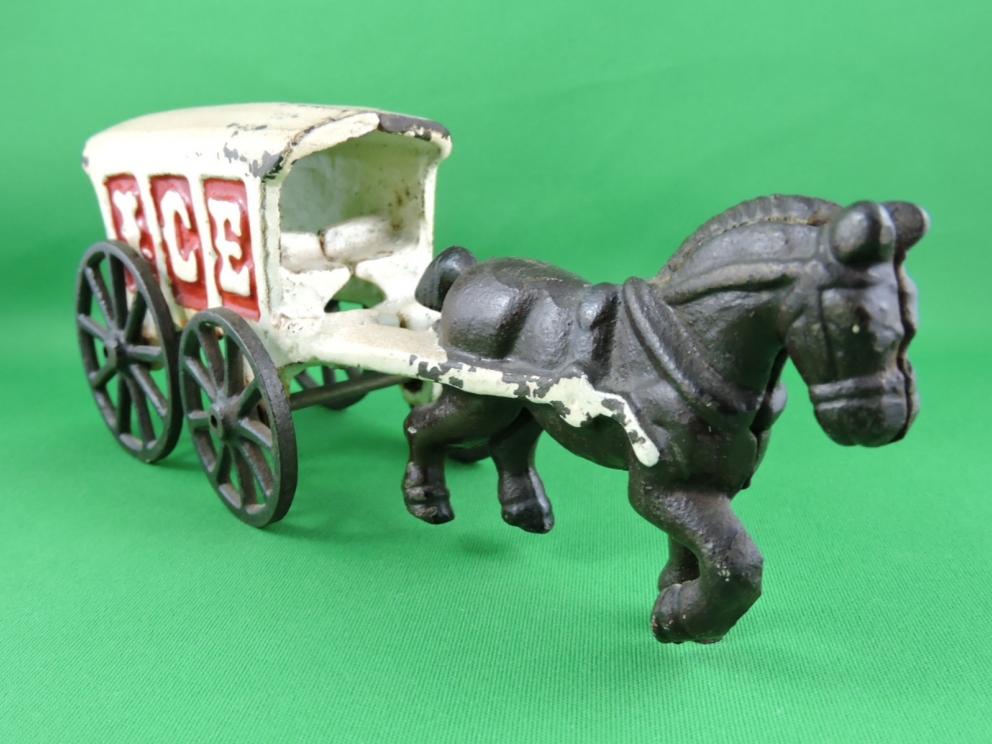 Image for Horse Drawn Ice Delivery Wagon Vintage 1920’s-30s”