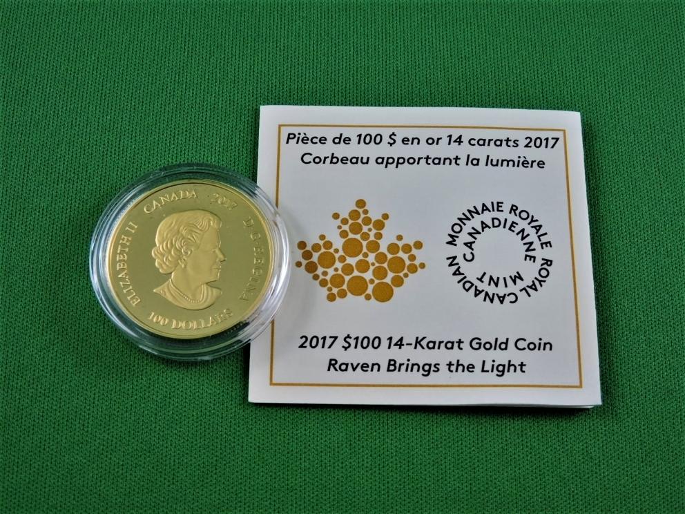 Image for Raven Brings The Light - Canadian $100 Gold Coin