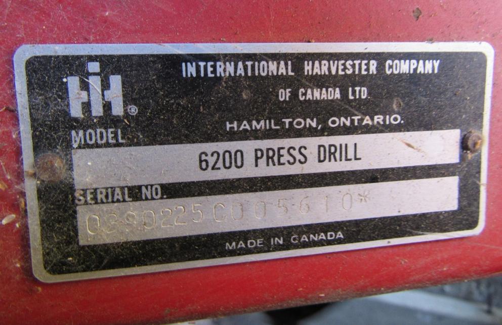 Image for IHC Press Drill - Model 6200 - Rural Municipality of Dufferin