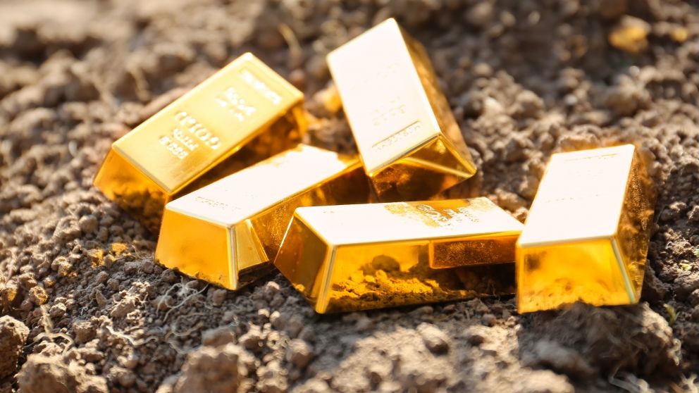 Gold bars land