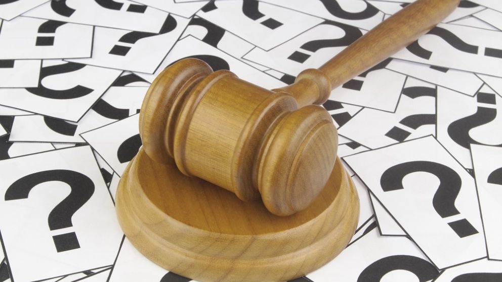 Gavel question marks